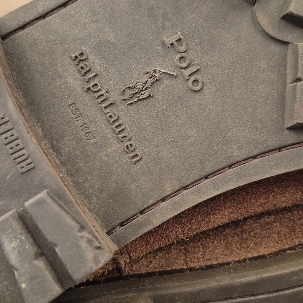 POLO RALPH LAUREN‎ Bryson Brown Suede Leather Sz 11.5 Mens Chelsea Slip On Boots